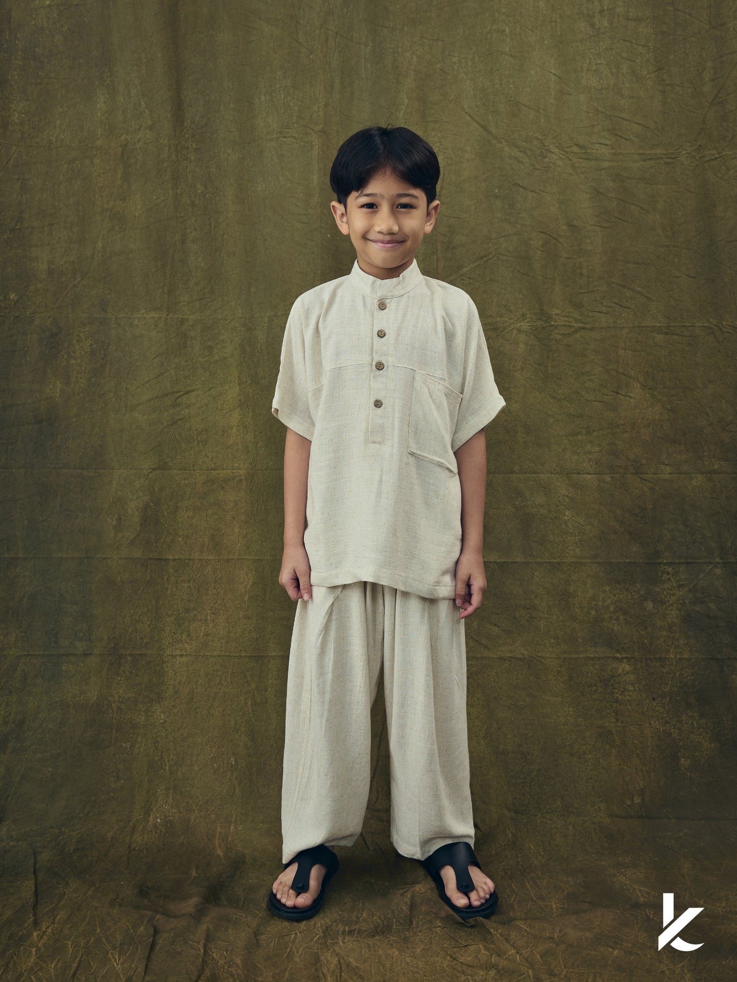 Kurta Betara Kids Set in Bambu