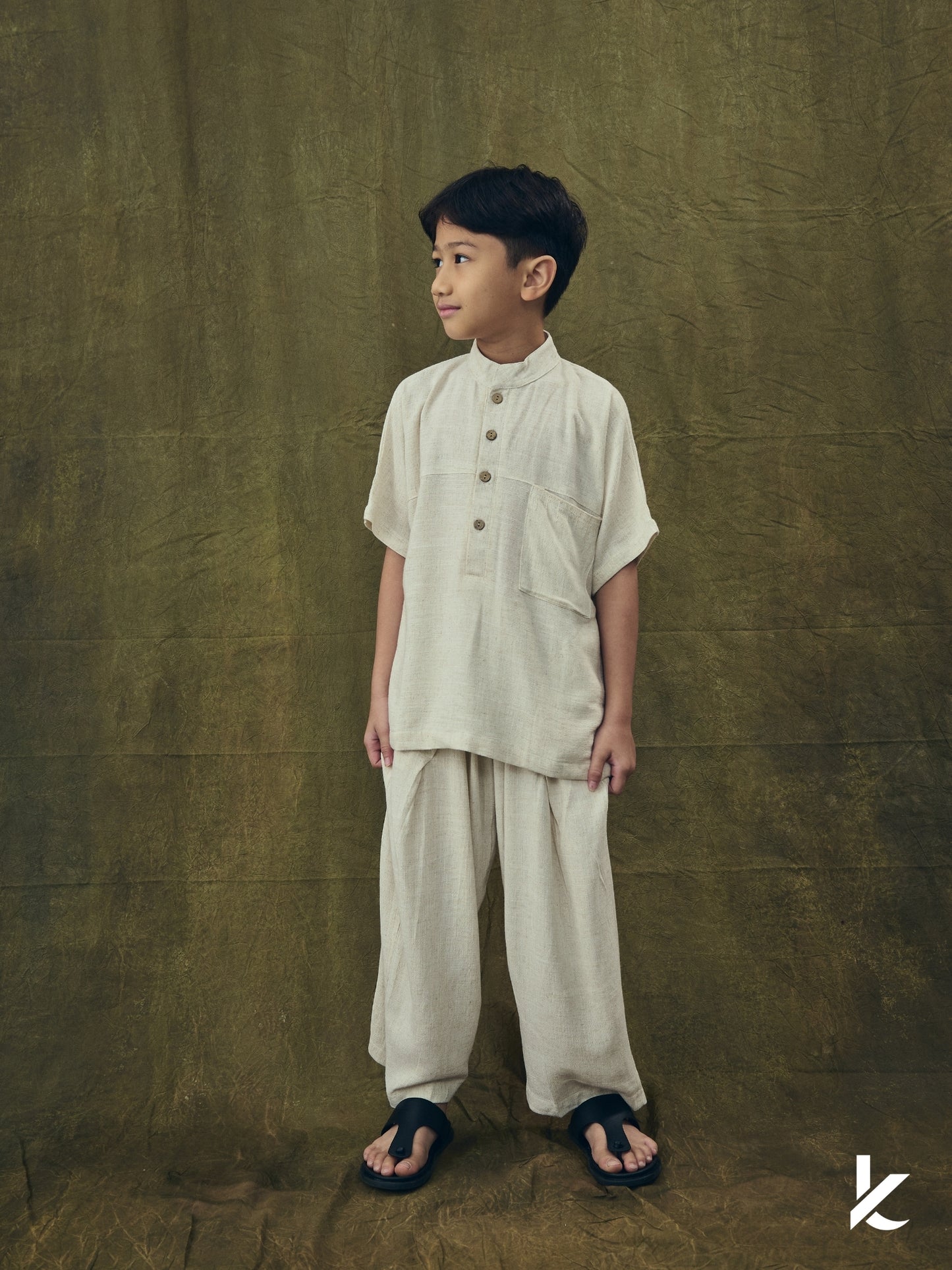 Kurta Betara Kids Set in Bambu