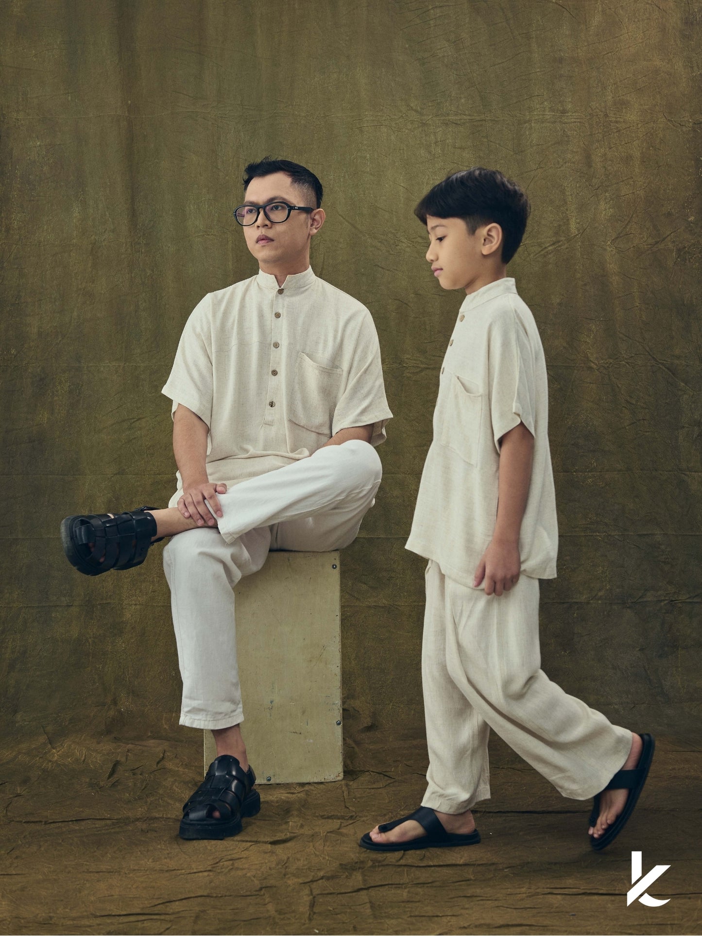 Kurta Betara Kids Set in Bambu