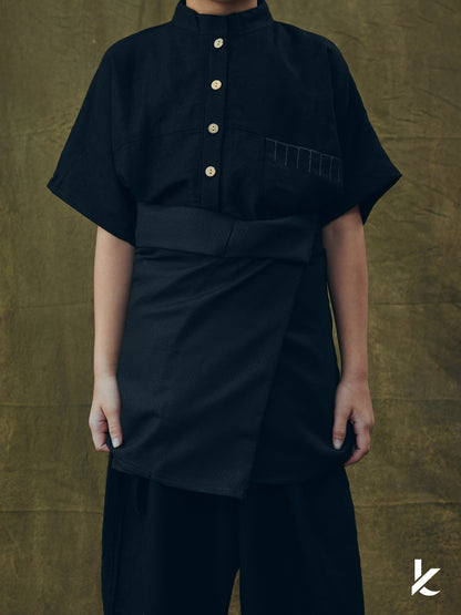 Kurta Betara Kids Set in Hitam