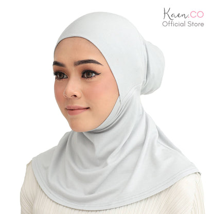 Dagu Necktie Soft Grey (Adjustable Inner Neck Berdagu)