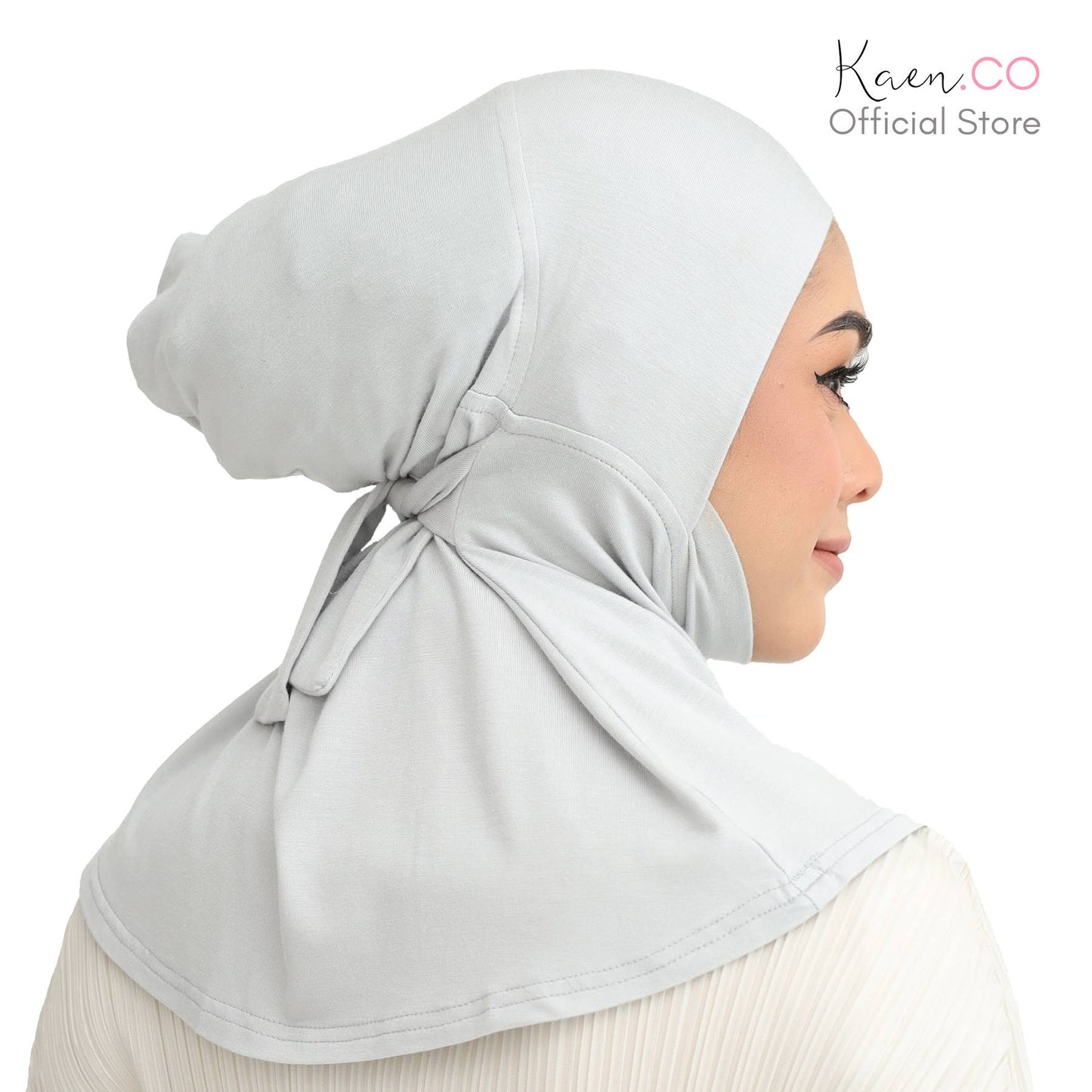 Dagu Necktie Soft Grey (Adjustable Inner Neck Berdagu)