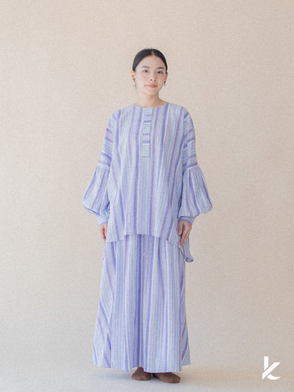 [Kaen.co X Padusi] Odie Set in Purple Stripe