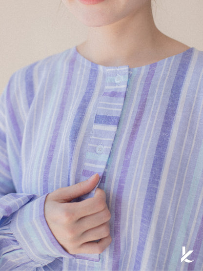 [Kaen.co X Padusi] Odie Set in Purple Stripe