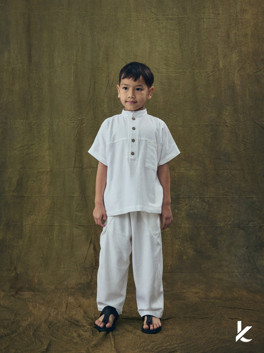 Kurta Betara Kids Set in Putih